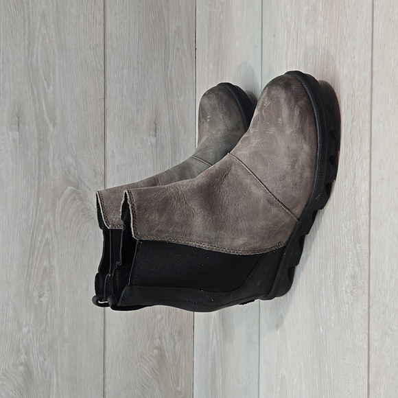 Sorel Women Joan of Arctic II Leather Hidden Wedge Colorblock shoes boots sz 7.5 - Picture 2 of 11